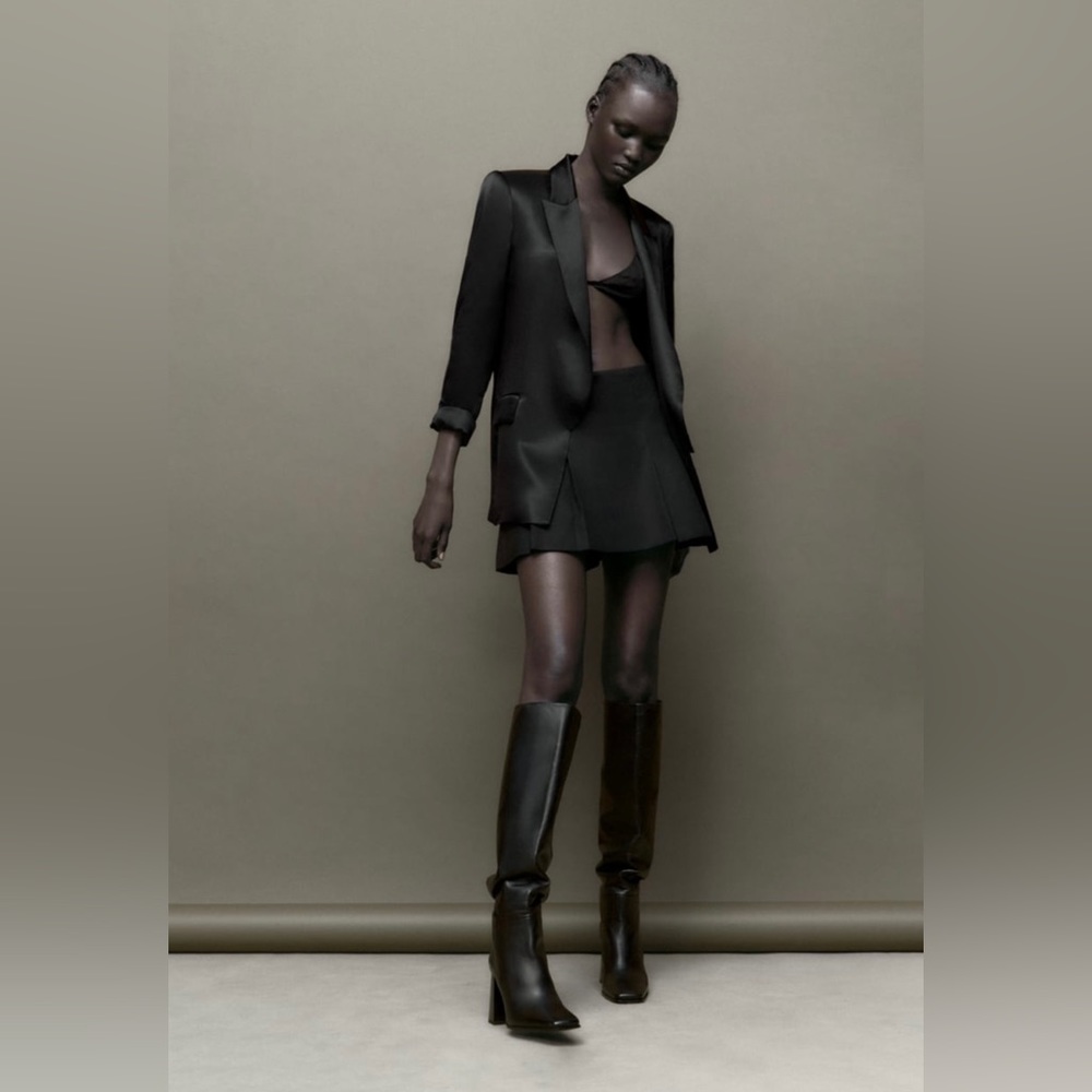Zara heeled boots leather black - Picture 7 of 8
